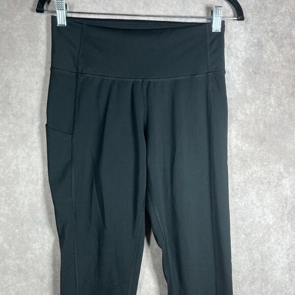 Adidas Leggings Womens Medium Black Climalite Cropped Stretch Pull On Athleisure - Picture 2 of 10